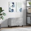 VidaXL Dulap pentru discuri, gri beton, 74,5x38x48 cm, lemn prelucrat 831736