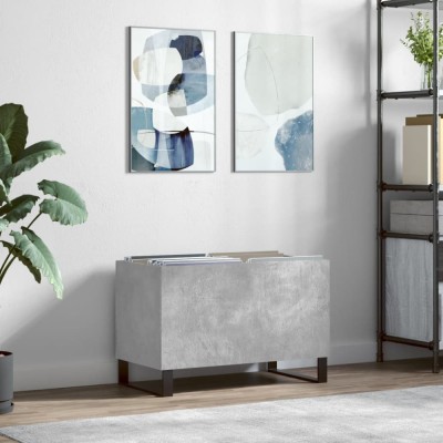vidaXL Dulap pentru discuri, gri beton, 74,5x38x48 cm, lemn prelucrat 831736 foto
