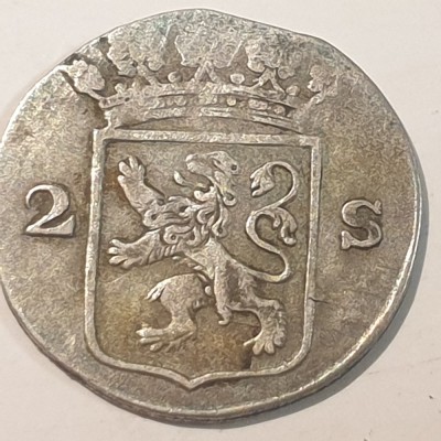 Olanda 2 stuivers 1791 argint foto