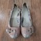 Balerini dama noi handmade piele naturala roz pudra vintage foarte usori si comozi marime 36