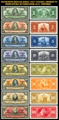 REPRODUCERI lot 8 bancnote seria 1937 Canada- George VI