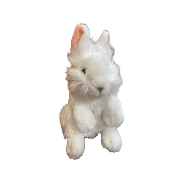 Jucarie iepuras angora 20cm alb