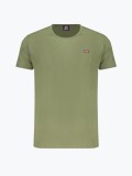 Cumpara ieftin Tricou barbati din bumbac cu decolteu la baza gatului, Verde, L
