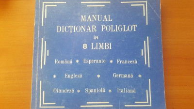 Manual dictionar poliglot in 8 limbi foto