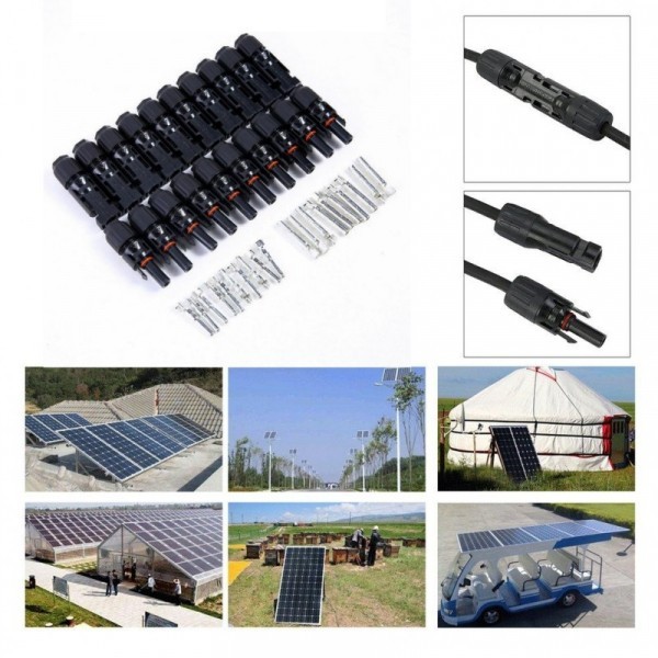 Set 10 Conectori MC4 Sistem Solar Fotovoltaic F/M 12C038 XXM