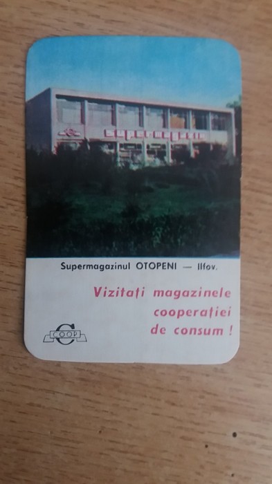 C9 20 - 1972 - Calendar de buzunar - reclama cooperatia de consum