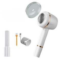 Aparat Pentru Curatat Scame, Par Si Praf, Flippy, Pentru Diferite Tipuri De Material, Cu Lame Din Otel Inoxidabil, Incarcare Prin USB Type-C, Cu Perie