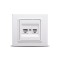 Priza UTP CAT6 si Telefon ST Alb Ovivo Mina