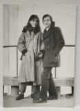 ACTORII CLAUDIU BLEONT si DIANA GHEORGHIAN , FOTOGRAFIE IN INTERIOR , 1985 -1986