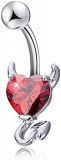 Dil Heart Zircon Piercing Buric Inele chirurgicale pentru buric Piercing pentru