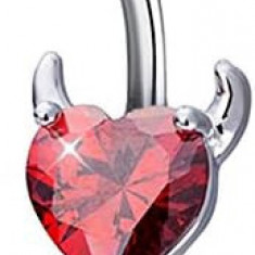 Dil Heart Zircon Piercing Buric Inele chirurgicale pentru buric Piercing pentru