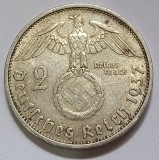 Germania, 2 Reichsmark 1937 F, Argint.