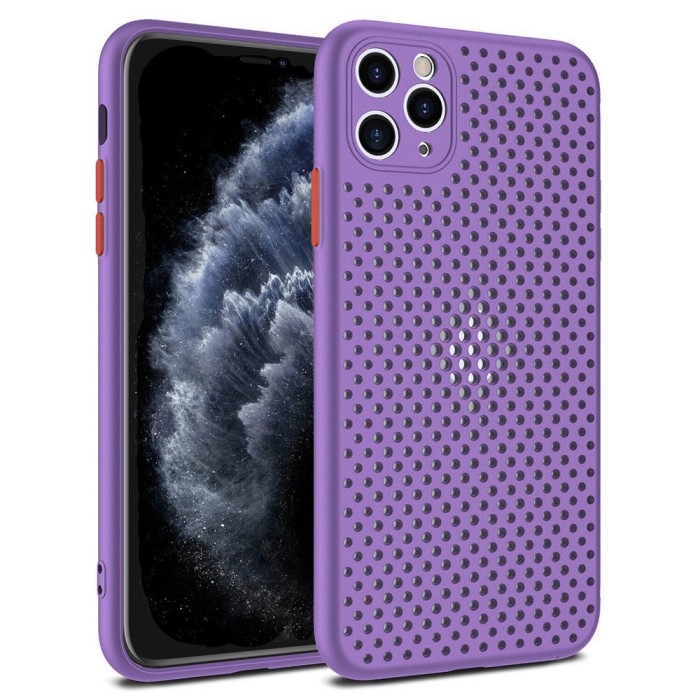 Husa de protectie, model tip Breath, pentru iPhone 12 Mini, Violet