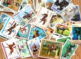 LOT 1 - PLIC FILATELIC 50 TIMBRE STRAINE DIFERITE STAMPILATE, CAI + BONUS, Fauna