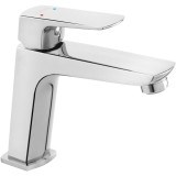 Baterie stativa lavoar Ferro Vitto VerdeLine, monocomanda, ventil cu sistem click-clack, cartus ceramic, aerator, racorduri flexibile, Crom