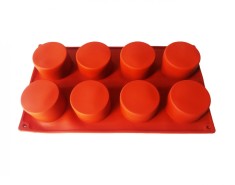 Forma silicon 8 cavitati, Pentru prajituri, Maro, 28 cm, 389COF
