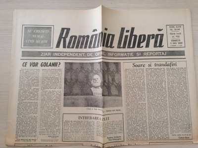 romania libera 5 mai 1990-articol piata univestitatii foto