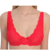 Sutien Triunghi din Dantelă Fină și Microfibră S107 - 80B - Rosu