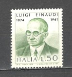 Italia.1974 100 ani nastere L.Einaudi-om politic SI.844, Nestampilat