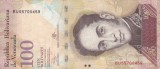 VENEZUELA 100 bolivares 29 octombrie 2013 VF!!!