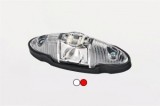 Lampa Gabarit LED 12-36V Ovala Alba/Rosie Fristom FT-038CB, 2 Functii, Omologare E20