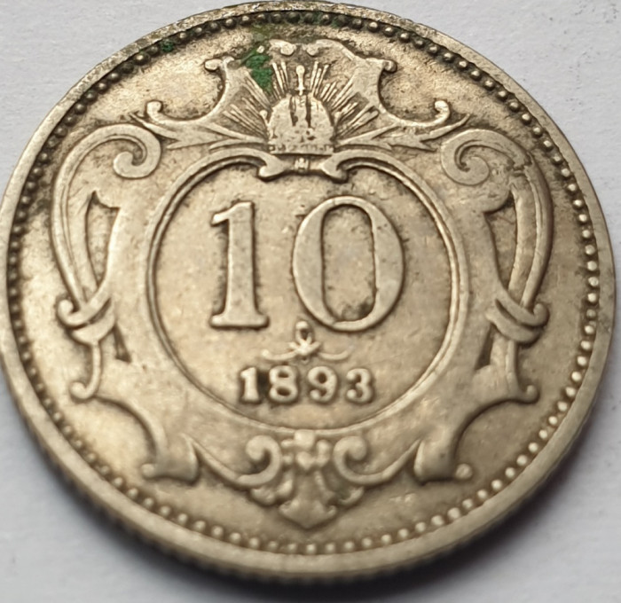 10 Heller 1893 Austria, Km#2802, Franz Joseph I