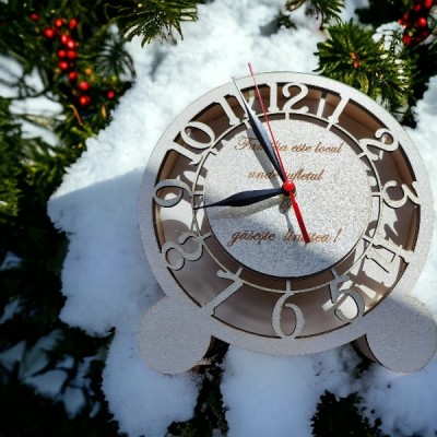 Blank ceas de masă cu mesaj foto