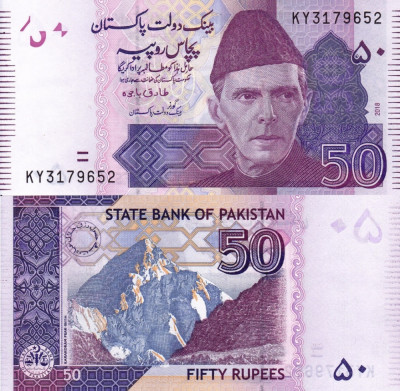 PAKISTAN 50 rupees 2018 UNC!!! foto