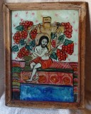 Iisus Hristos -Vita-de-vie Icoana pe sticla