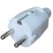 Stecher Schuko cauciucat alb cu presetupa cauciuc IP20 16A 250V ODO