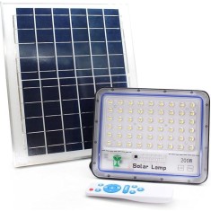 Faro LED Exterior cu Panou Solar, Faro LED pentru Grădină 200W cu Senzor.