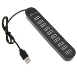 Hub 10 port USB 2.0, HU2148, LED