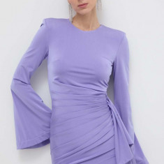Silvian Heach rochie culoarea violet, mini, mulata