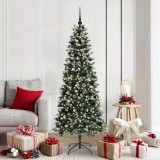 vidaXL Brad de Crăciun artificial cu 300 LED Verde 76 x 76 x 180 cm 3395821