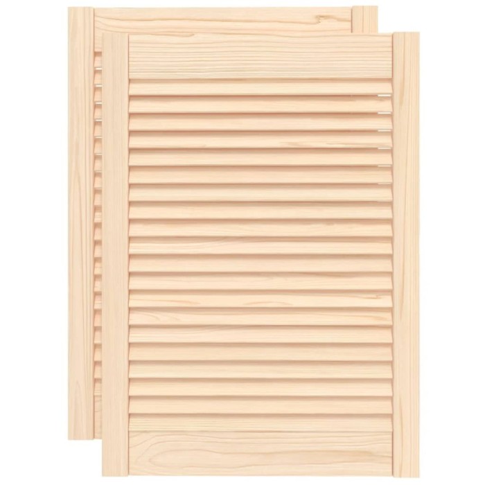 Usi de dulap design lambriu, 2 buc., 69x49,4 cm, lemn masiv pin