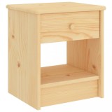 vidaXL Noptieră, natural, 35x30x40 cm, lemn masiv de pin