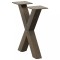 vidaXL Picioare pentru măsuță de cafea &icirc;n formă de X, 2 buc., oțel natural, 30x(30-31) cm 4012871