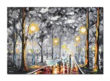 Cumpara ieftin Tablou indragostiti pictat manual dormitor, living, Impreuna pentru totdeauna, 70x50cm ulei pe panza, Magistral