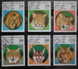 BC724, Sahara 1996, serie fauna, feline, Stampilat
