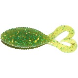 Grub Hide Up Stagger Wide Twintail 2.2&quot;, 111 Chart Green Gold Flake, 5.6cm, 8buc/pac