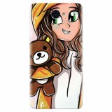 Husa silicon pentru Huawei Enjoy 7 Plus, Girl With Little Bear