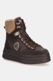 Blauer botine EMERY culoarea maro, cu platforma, izolat, F5EMERY01/SWA