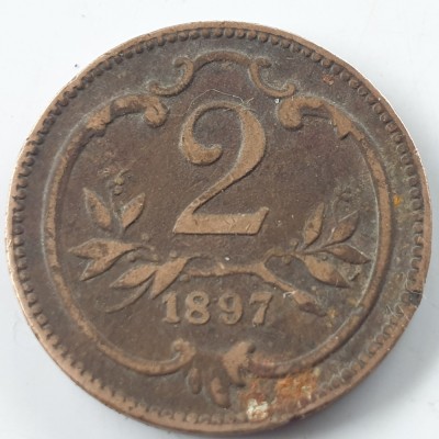 Austria 2 heller 1897 foto
