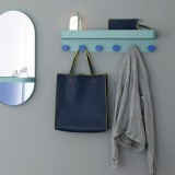 Cuier de perete Mint cu polita si 6 carlige, 60 x 13 cm, REMEMBER