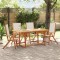 Gossi set mobilier de gradina, 5 piese, lemn masiv acacia/textilena