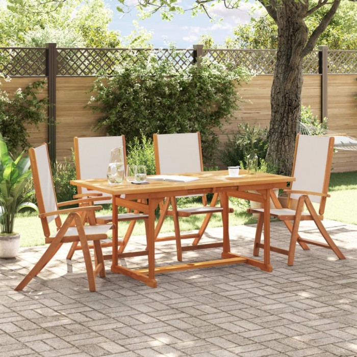 Gossi set mobilier de gradina, 5 piese, lemn masiv acacia/textilena