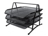 Organizator pentru documente cu 3 tavite suprapozabile,35x27 cm,2 culori