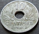 Cumpara ieftin Moneda istorica 10 CENTIMES - FRANTA, anul 1941 *cod 4003 - VICHY, Europa, Zinc