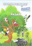 Carte de colorat cu abtibilduri - Pasari - Ars Libri