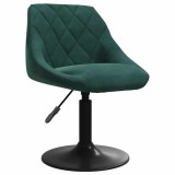 Scaun de bucatarie, verde inchis, catifea
